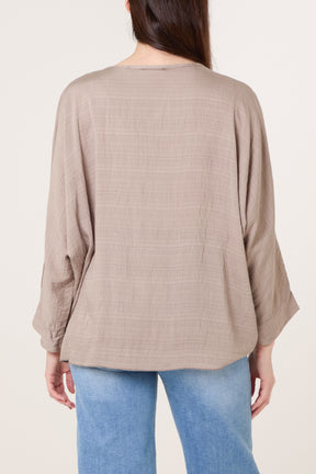 Front Knot Linen Kimono