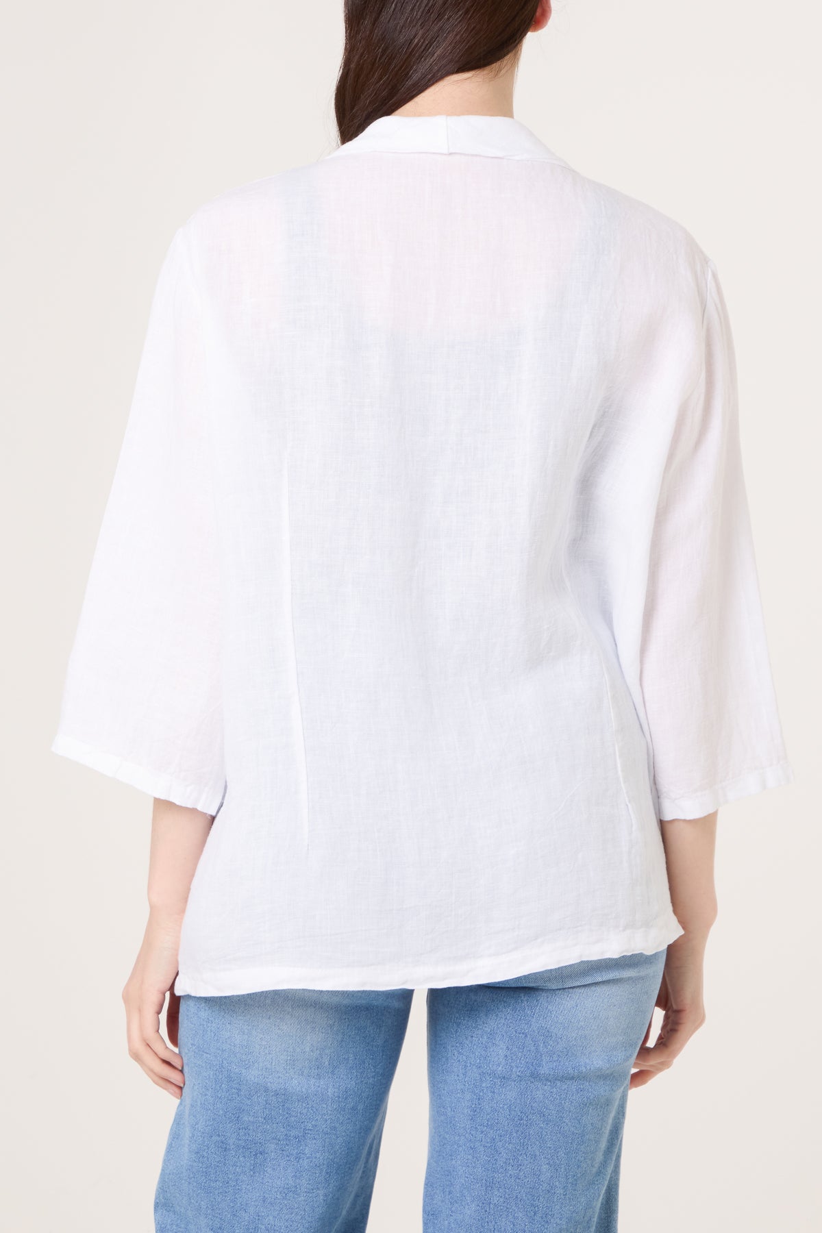 Lightweight Pocket Kimono Inspired Blazer