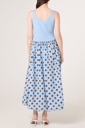 Polka-Dot Vest Midi Dress