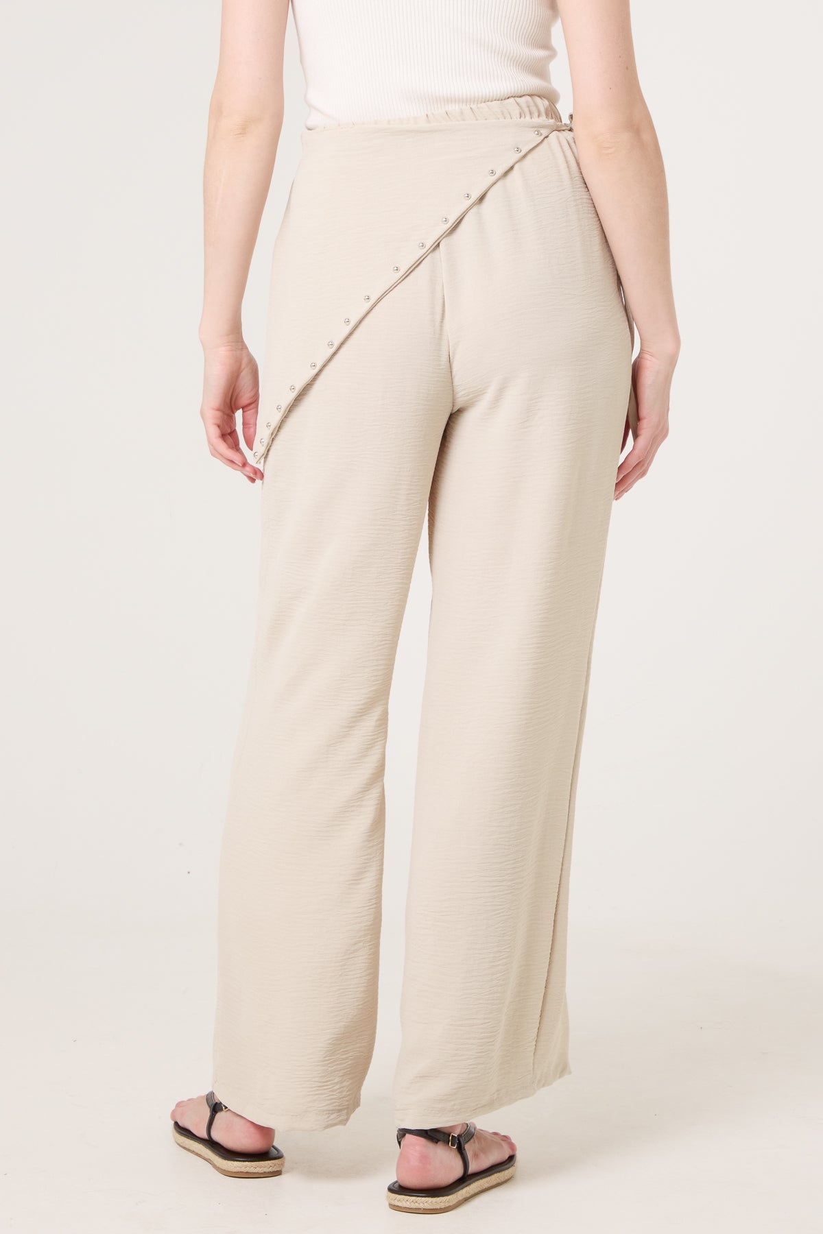 Side Tie Studded Trouser