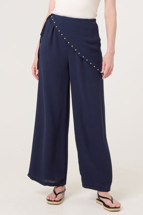Side Tie Studded Trouser