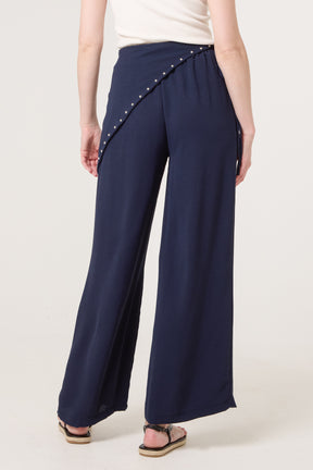 Side Tie Studded Trouser