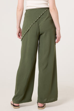 Side Tie Studded Trouser