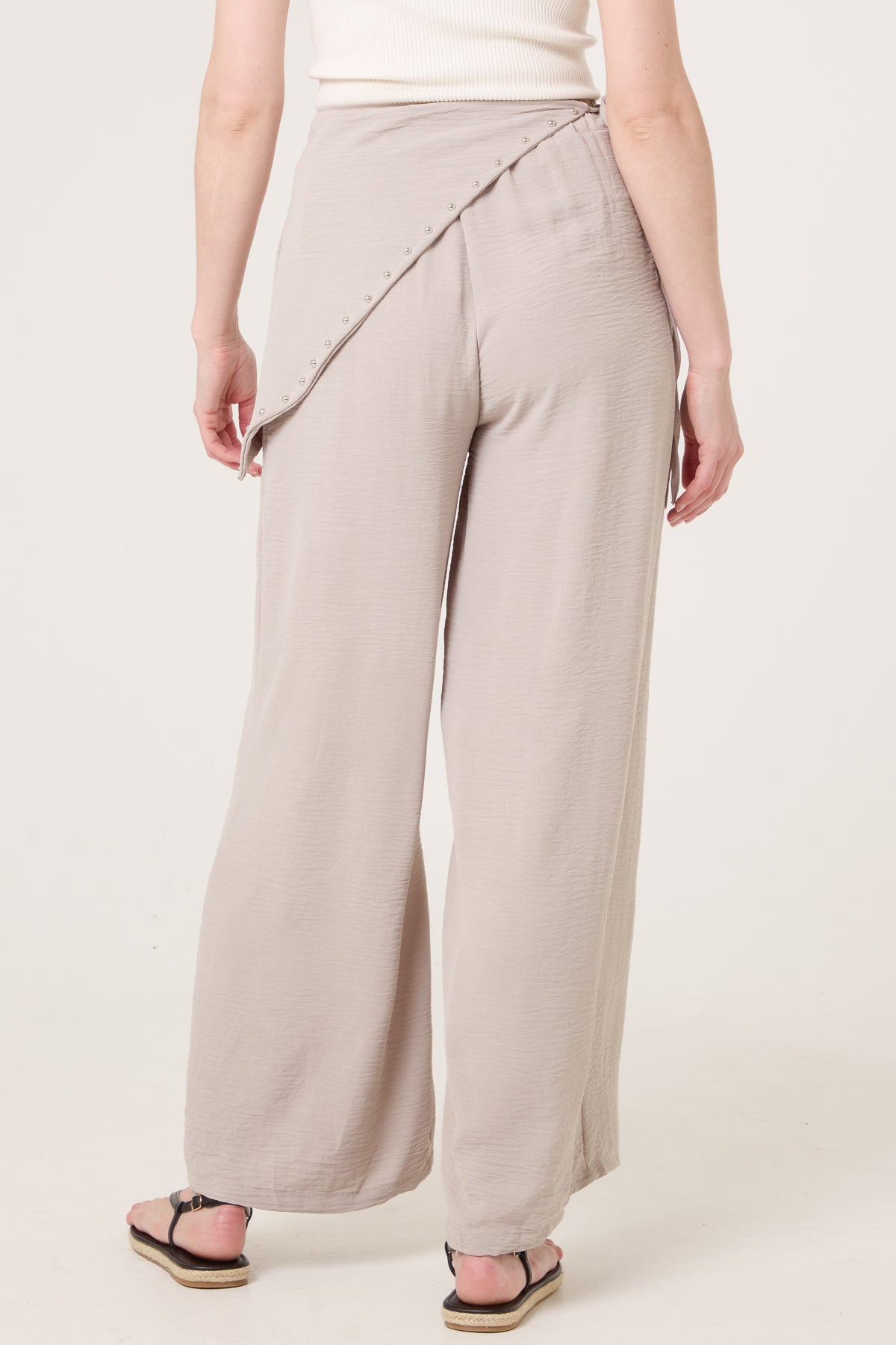 Side Tie Studded Trouser