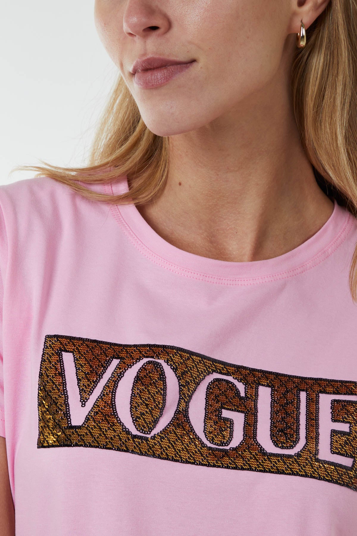 Beaded 'Vogue' T-Shirt