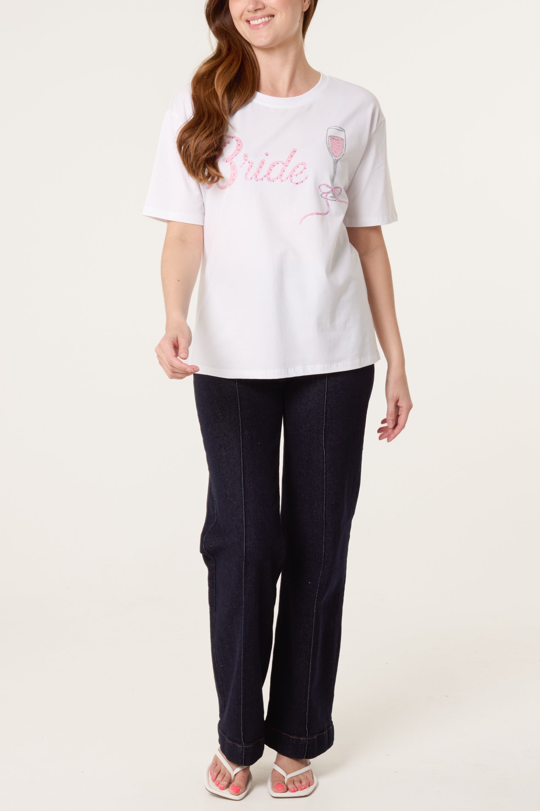 Embellished Bride & Champagne T-Shirt