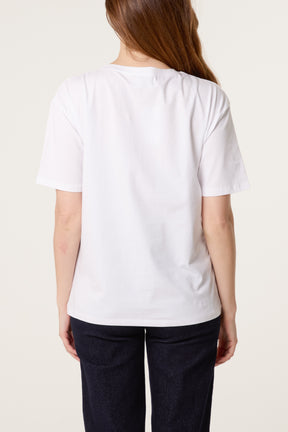 Embellished Bride & Martini T-Shirt