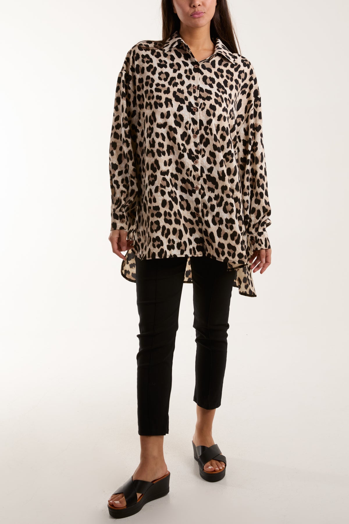 Leopard Print Button Shirt