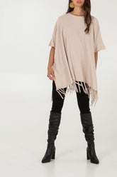 Longline Fringe Poncho