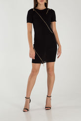 Zip Detail Bodycon Dress