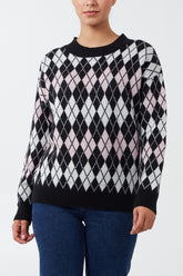 Argyle Check Crewneck Jumper