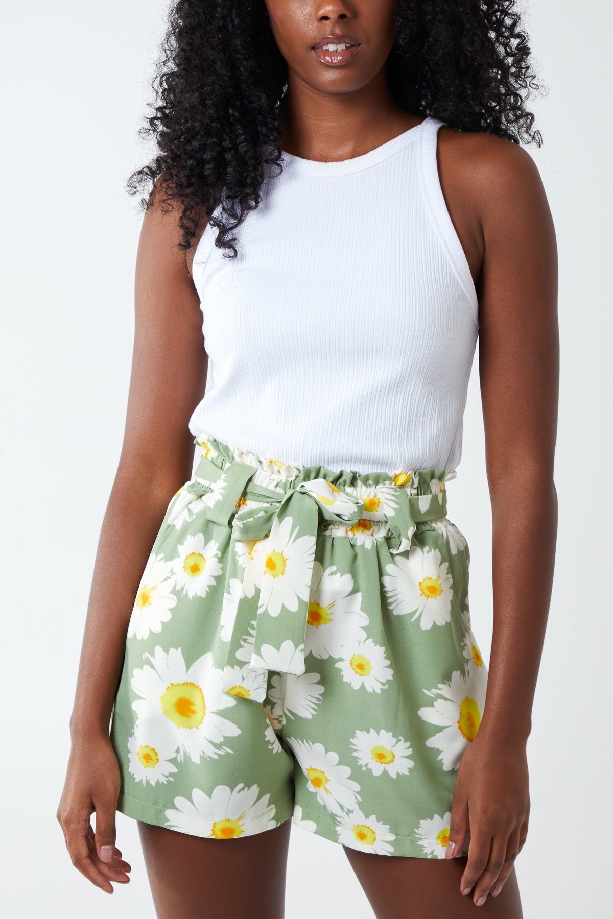 Daisy Belted Shorts