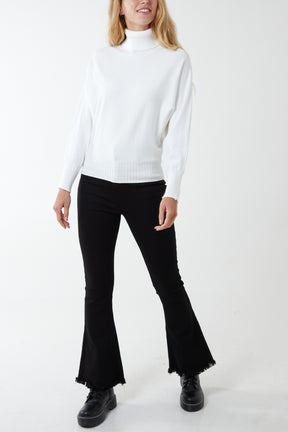 Roll Neck Batwing Jumper