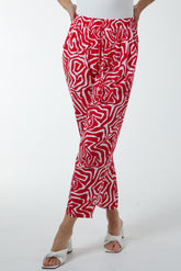 Abstract Swirl Capri Trousers