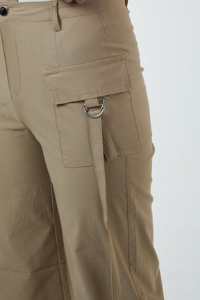 Metal Pocket Detail Utility Cargos