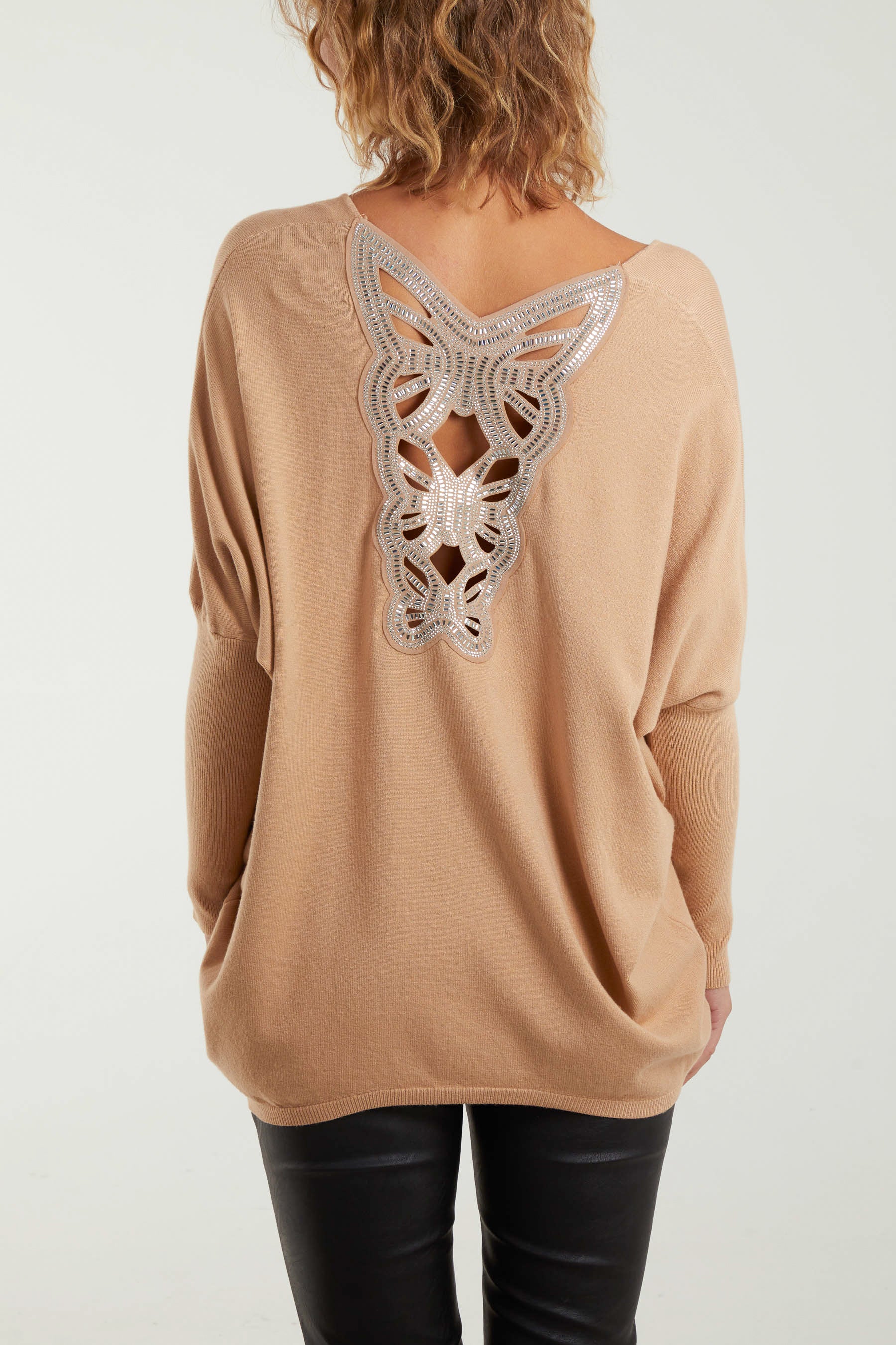 Diamante Butterfly Back Jumper