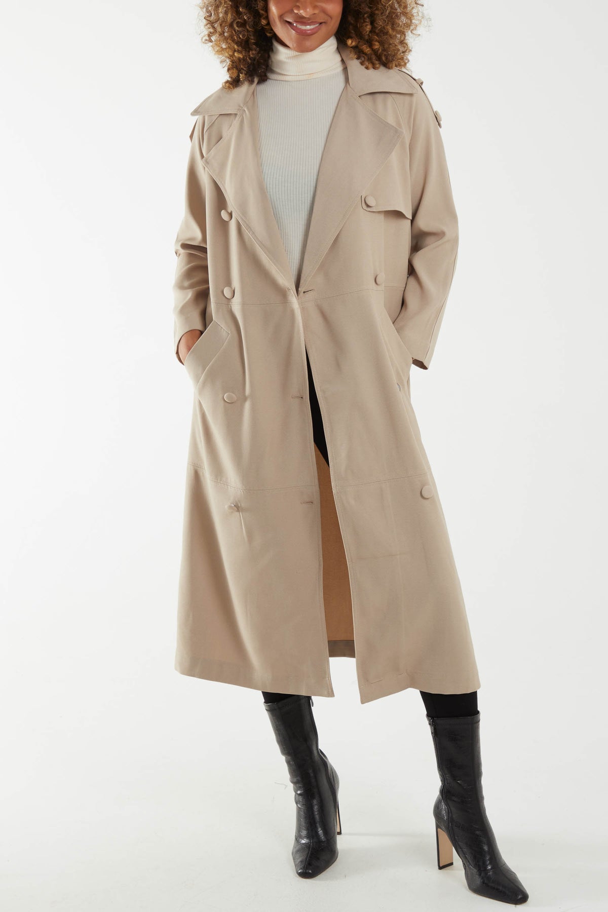 Doubled Breasted Trench Coat
