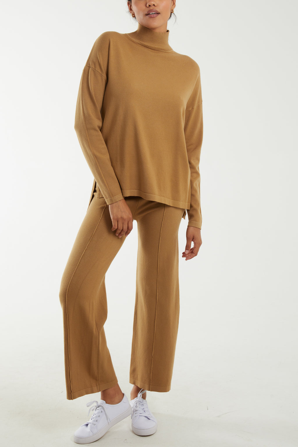 High Neck Jumper Wide Leg Lounge Set