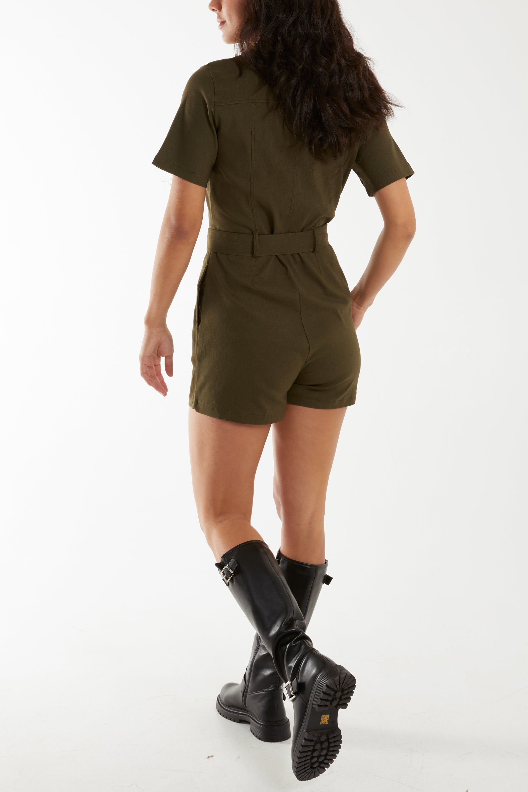 Cargo Pocket Belted Playsuit