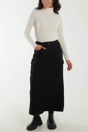 Cargo Pocket Maxi Skirt