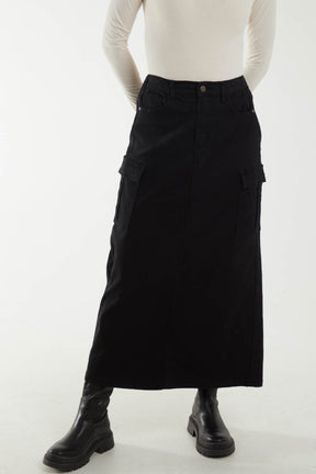 Cargo Pocket Maxi Skirt