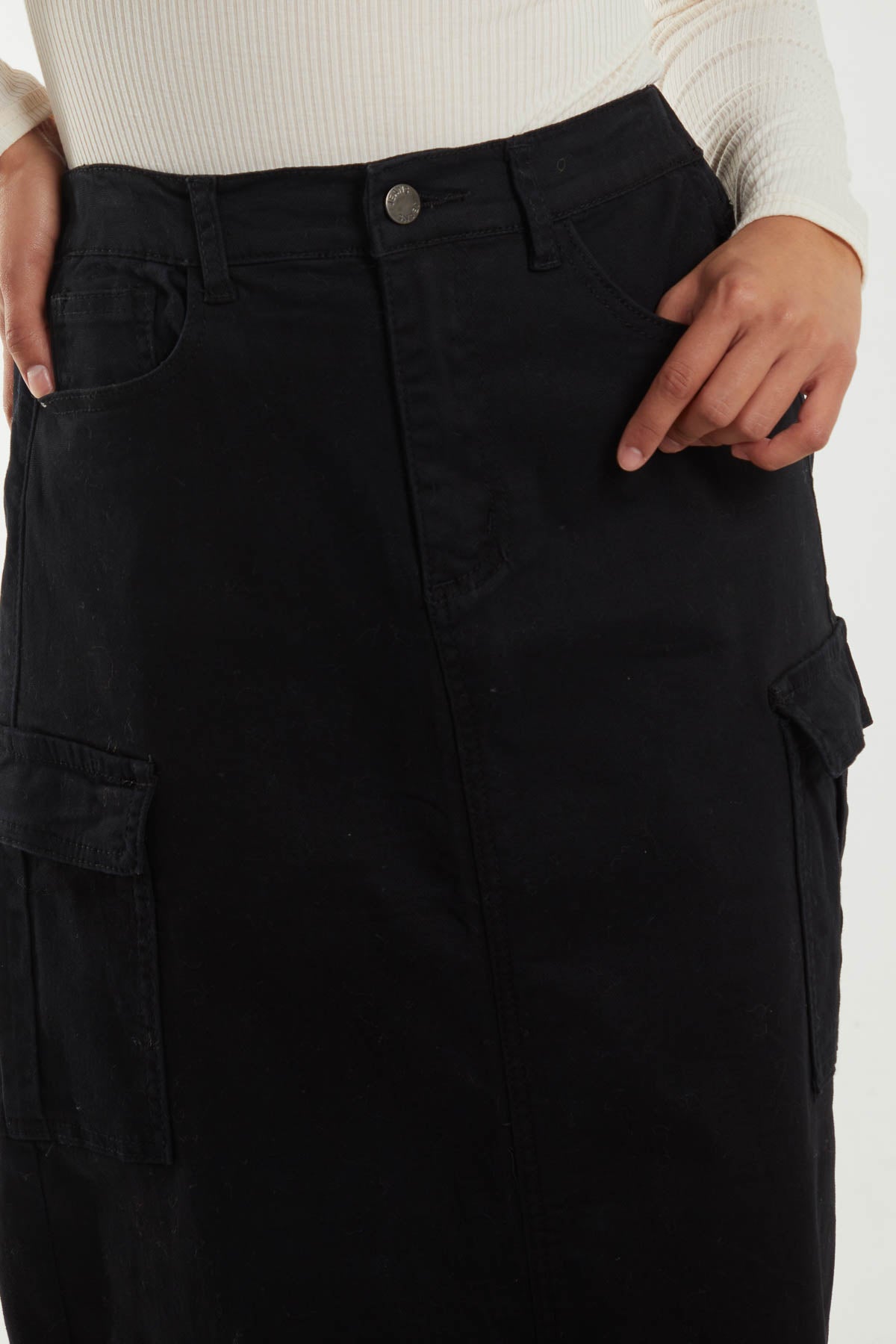Cargo Pocket Maxi Skirt