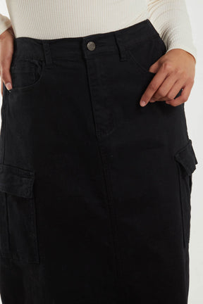 Cargo Pocket Maxi Skirt