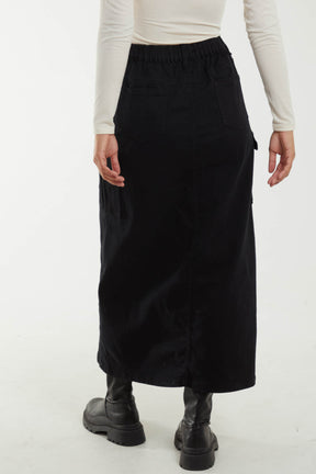 Cargo Pocket Maxi Skirt
