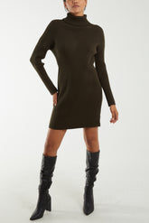 Multi Ribbed Knit Jumper Dress