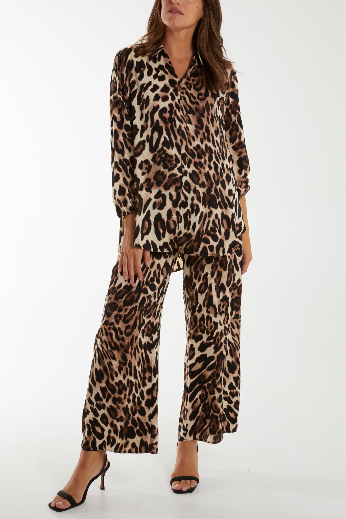 Leopard Printed Shirt Co-Ord Set