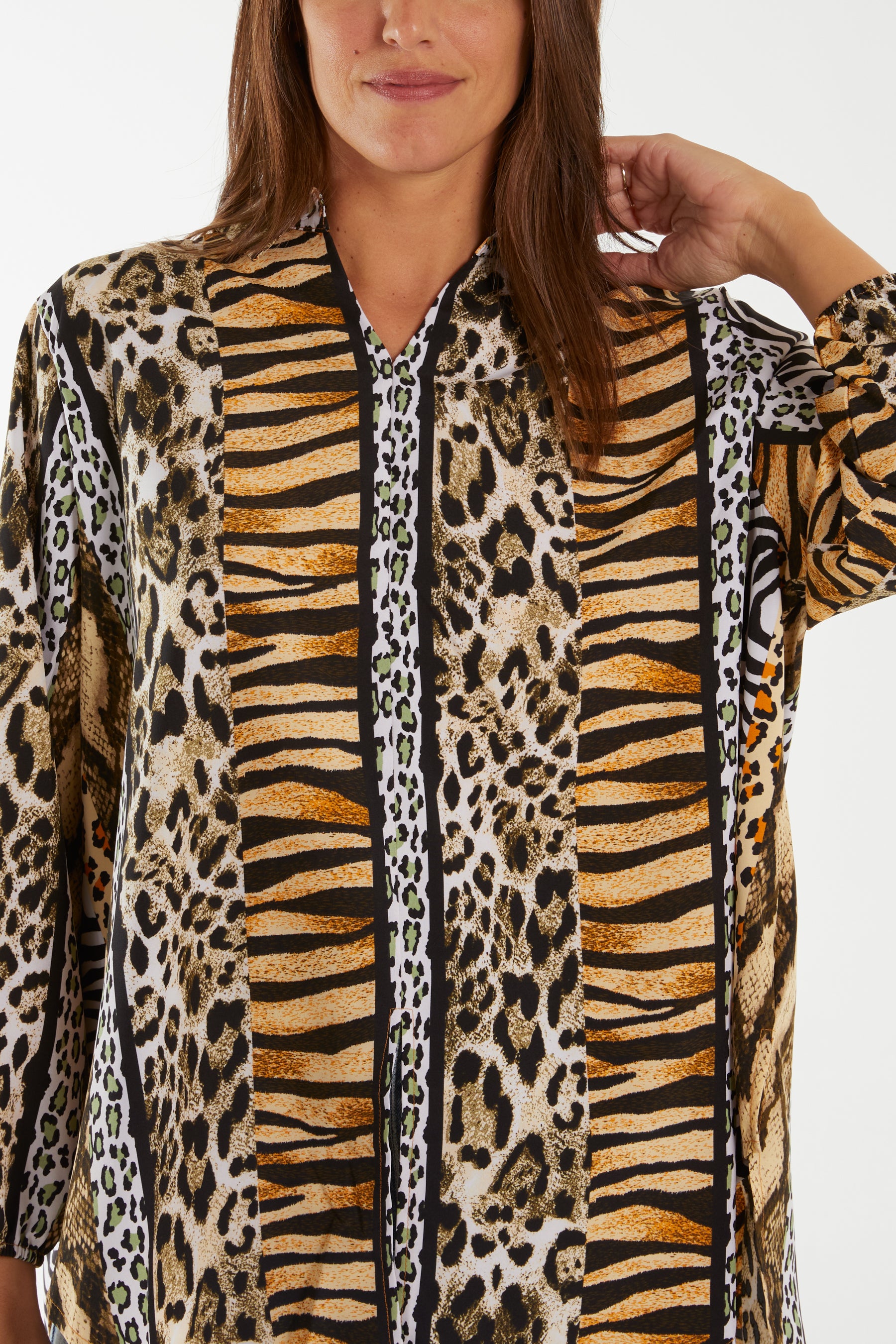 Combined Animal Print Shirt