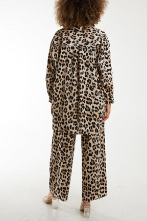 Leopard Print Shirt & Trouser Co-Ord Set