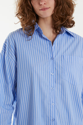 Pinstripe Cuff Shirt