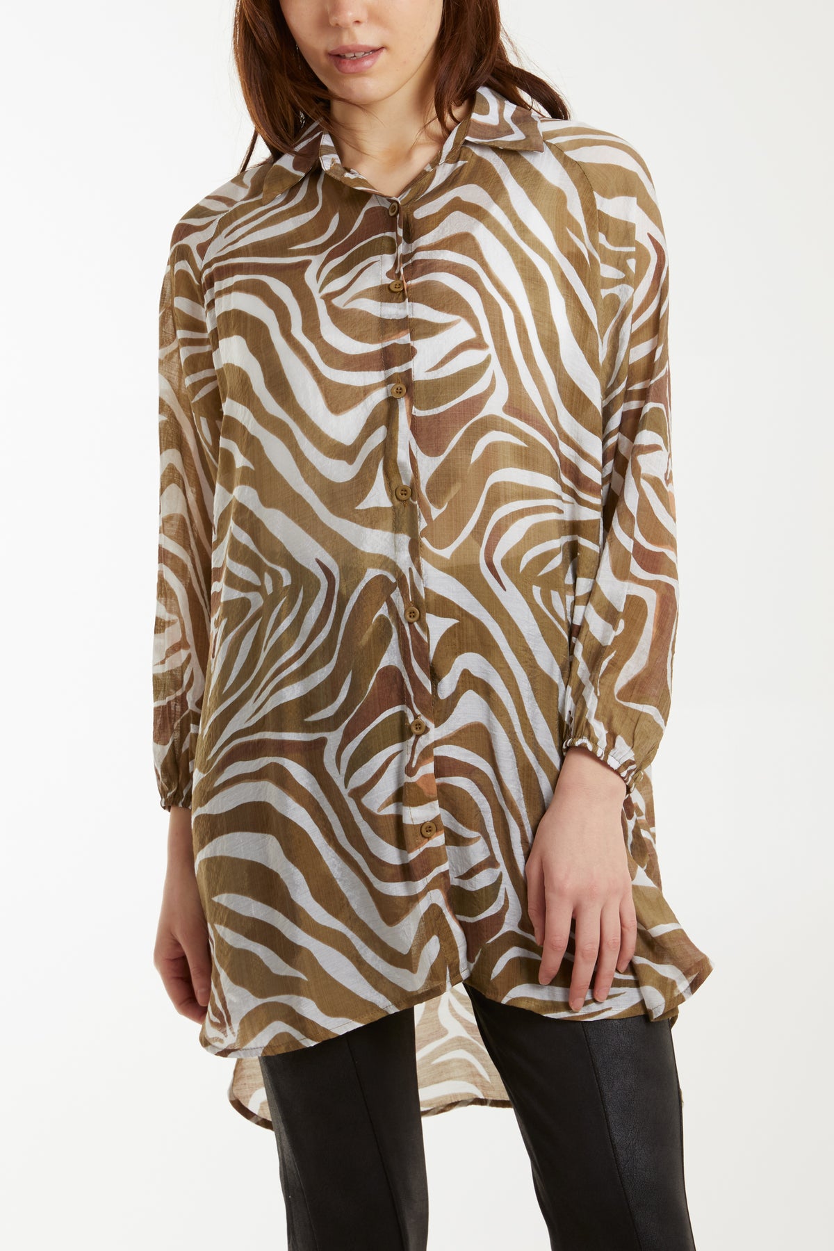 Lightweight Zebra Print Shirt
