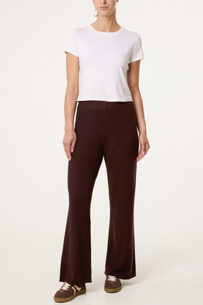 Knitted Wide Leg Trouser