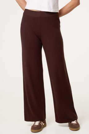 Knitted Wide Leg Trouser