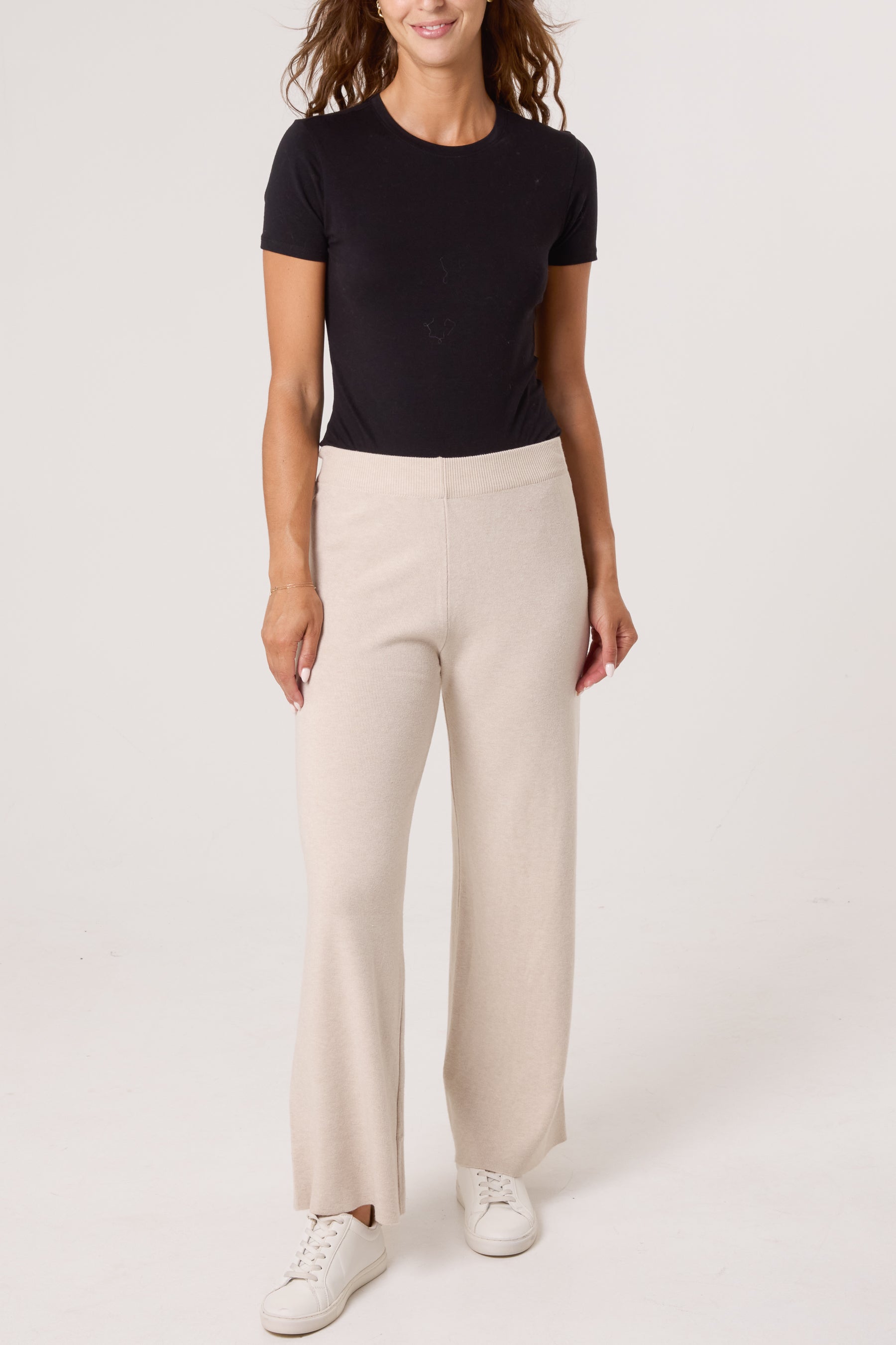 Knitted Wide Leg Trouser