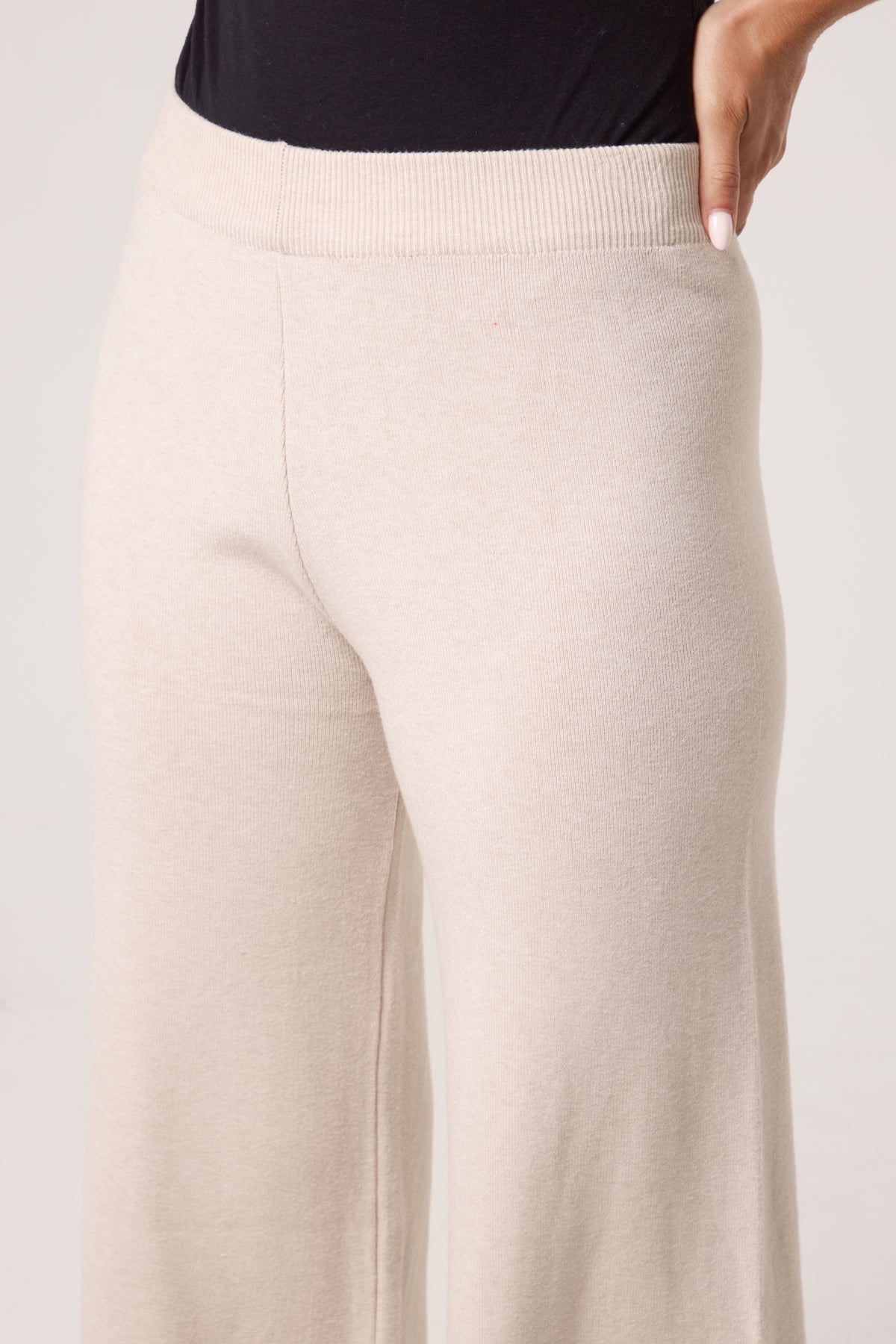 Knitted Wide Leg Trouser
