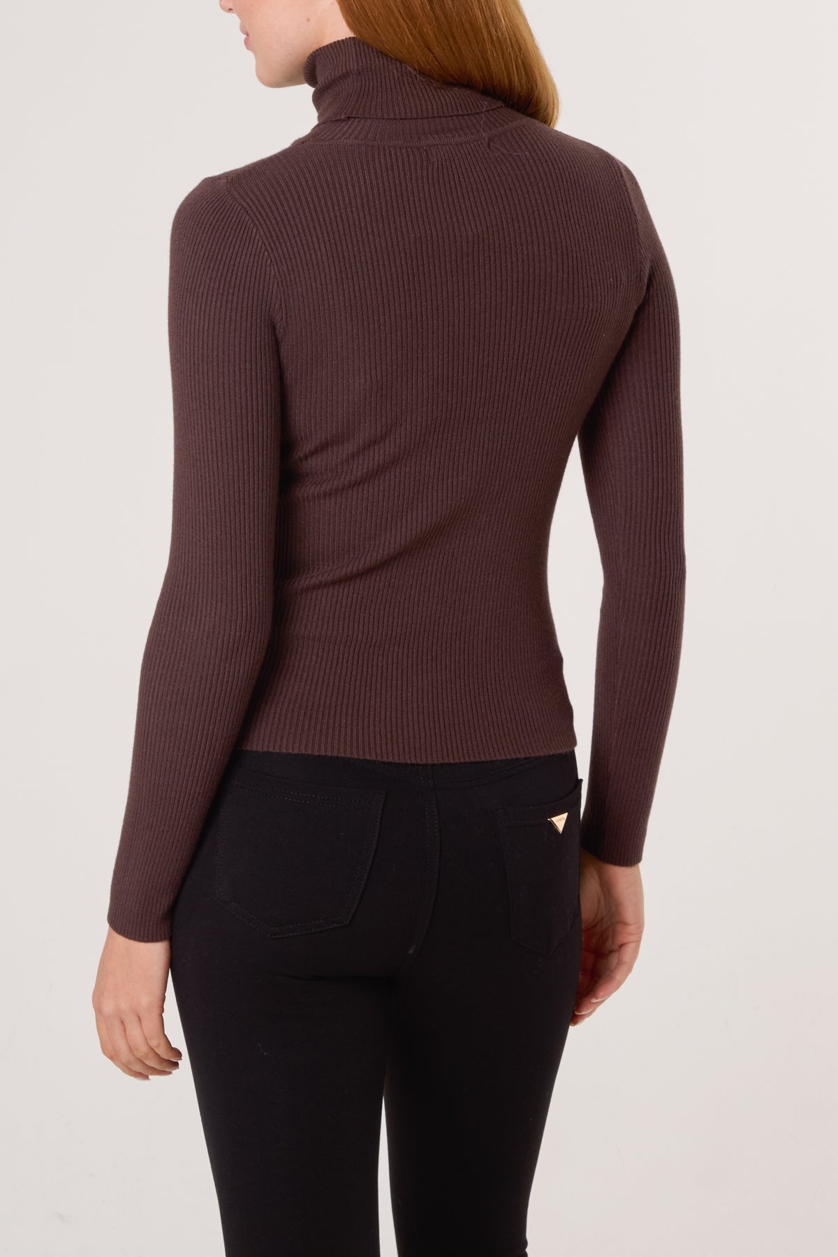 Roll Neck Ribbed Jumper