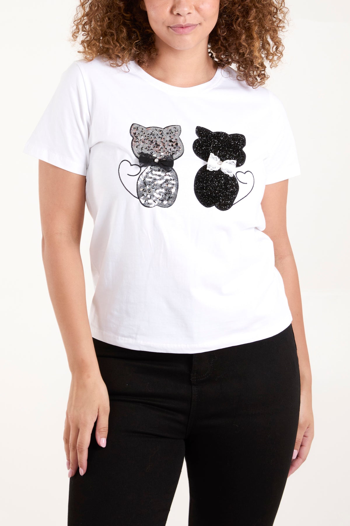 Embellished Cat T-Shirt