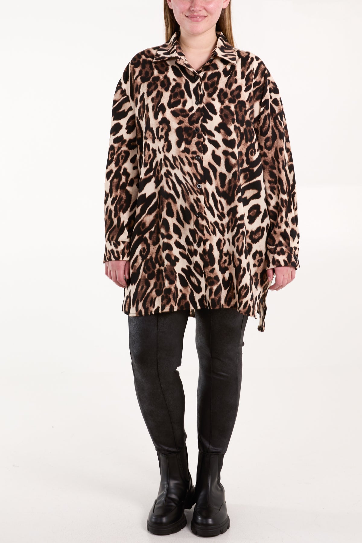 Leopard Print Long Sleeve Shirt