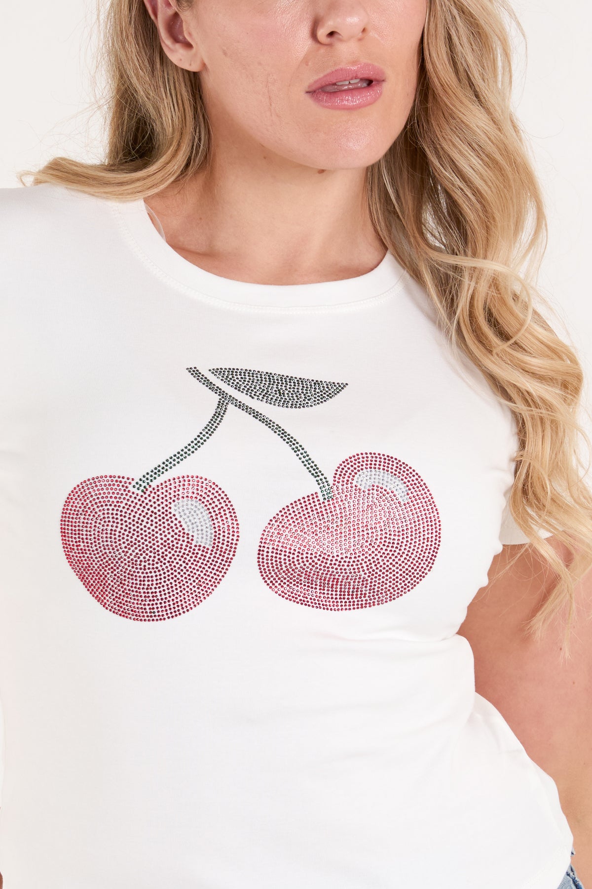 Cherry Embellished T-Shirt