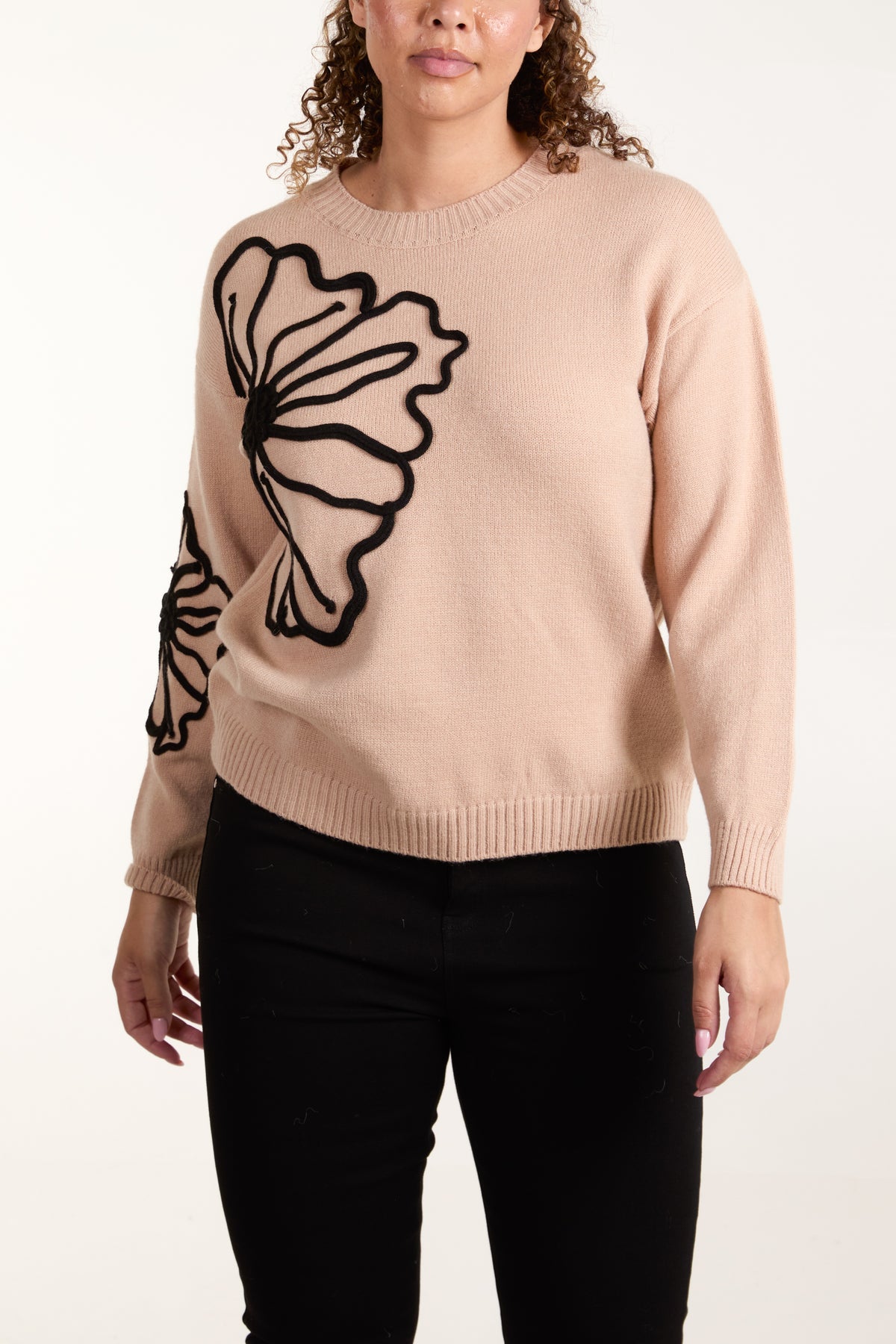 Large Embroidery Flower Jumper