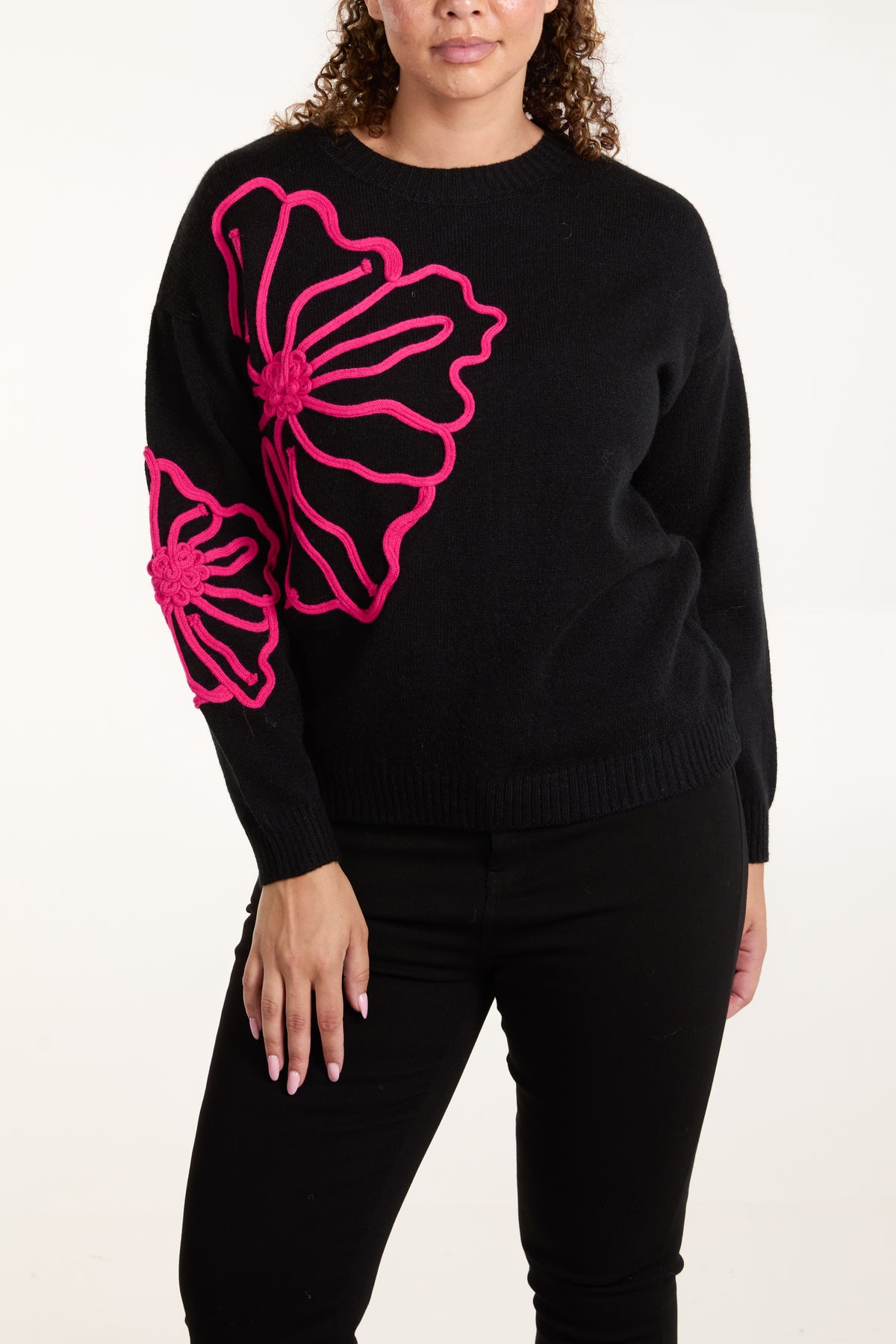 Large Embroidery Flower Jumper