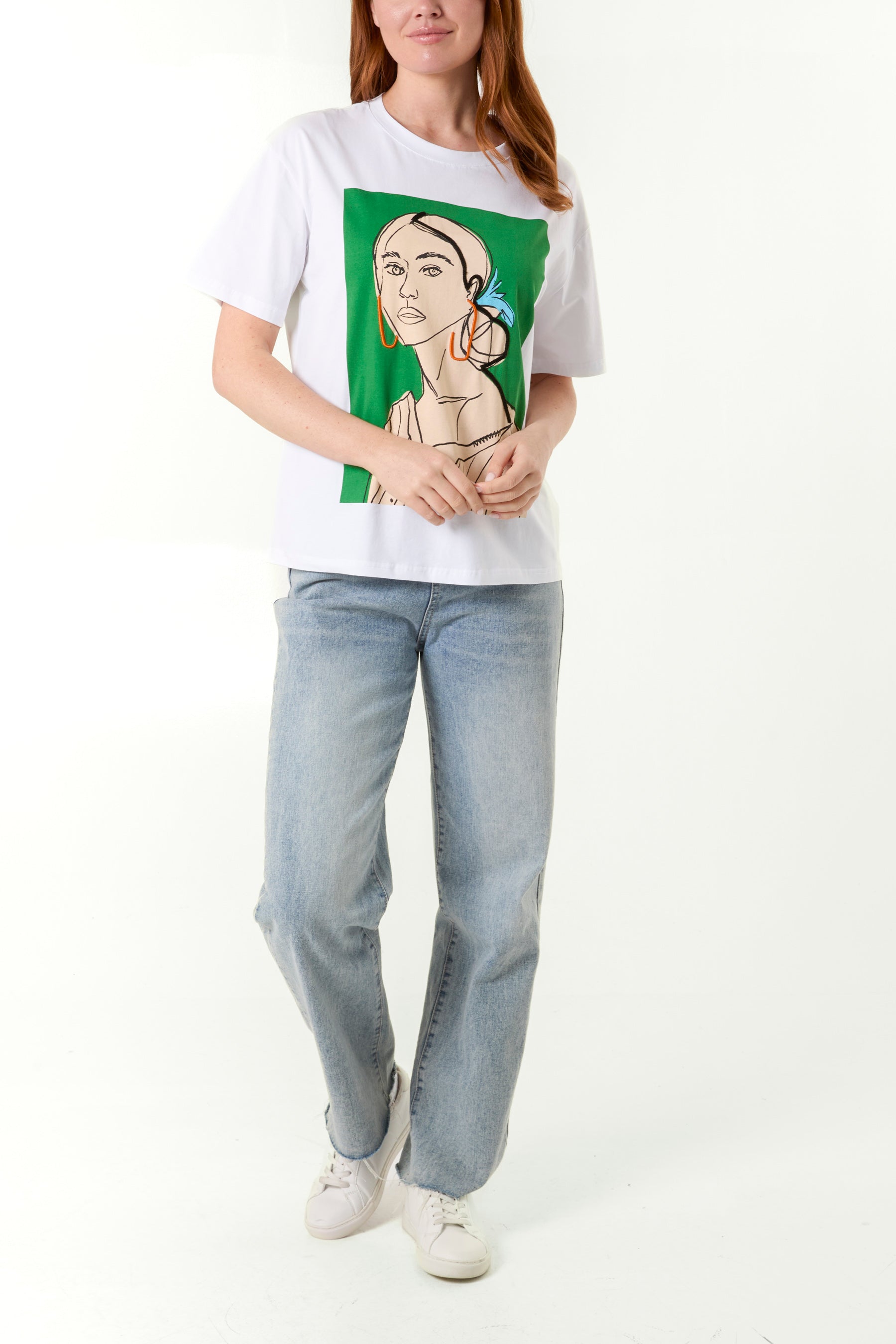 Abstract Girl Print T-Shirt