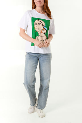 Abstract Girl Print T-Shirt