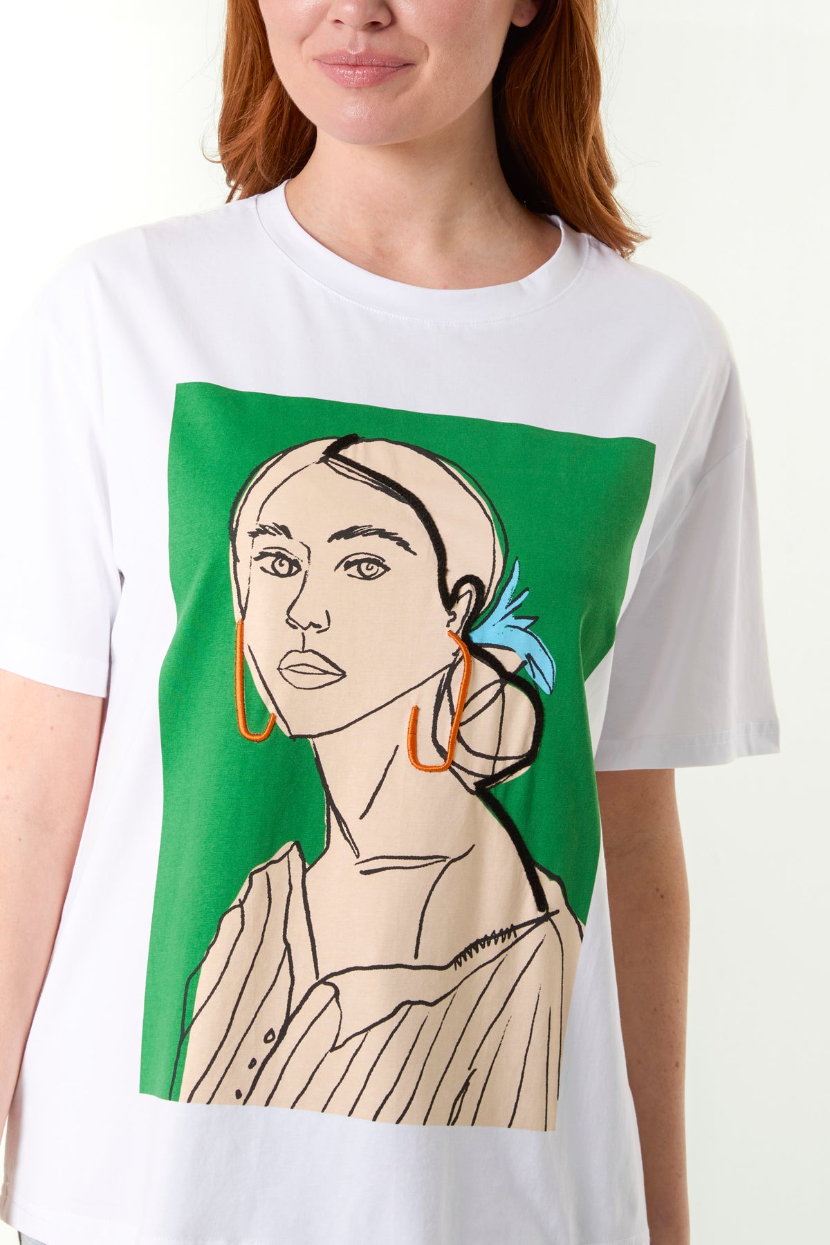 Abstract Girl Print T-Shirt