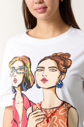 Embellished Girls Print T-Shirt
