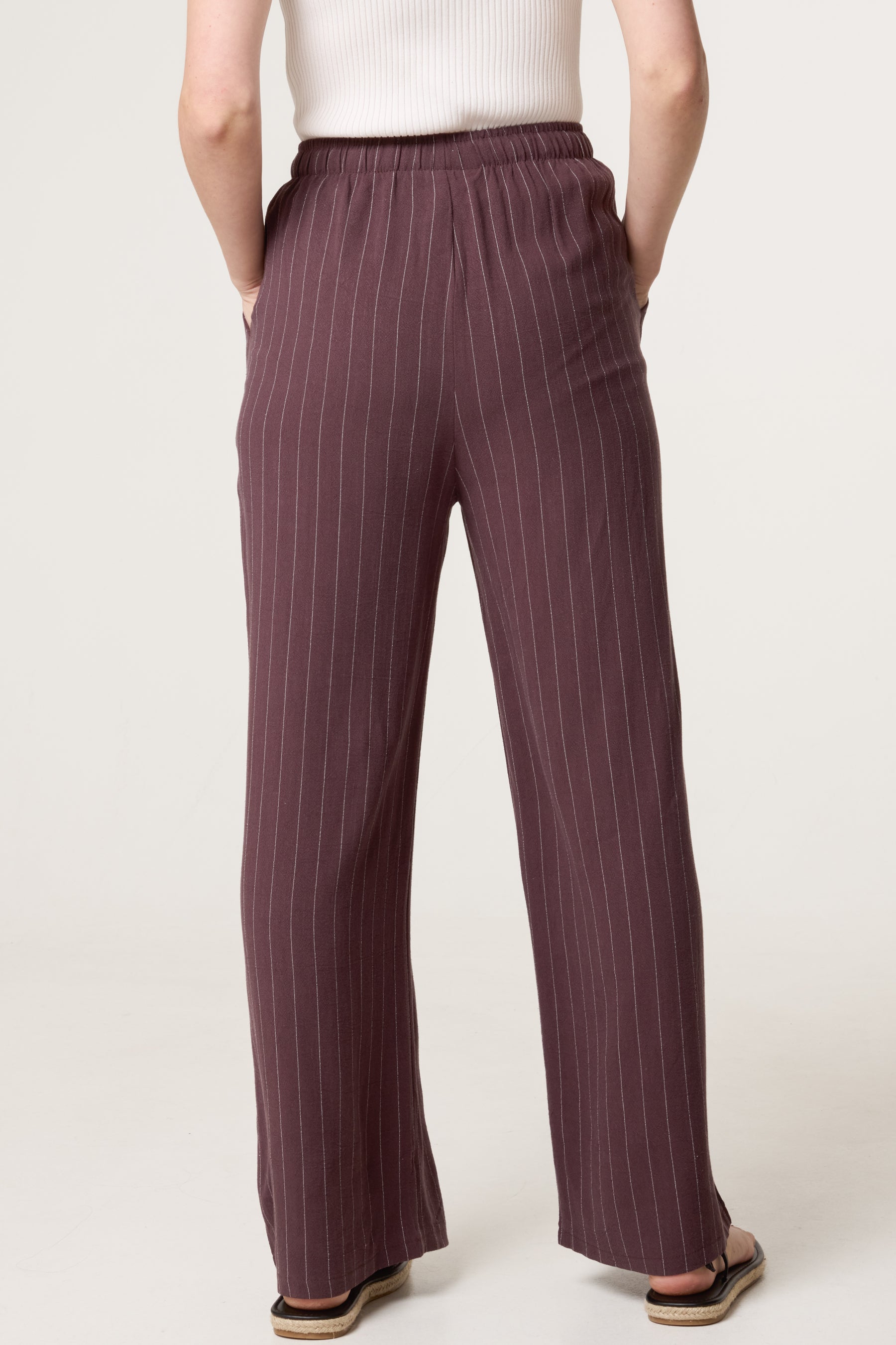 Pin Striped Elasticated Trousers