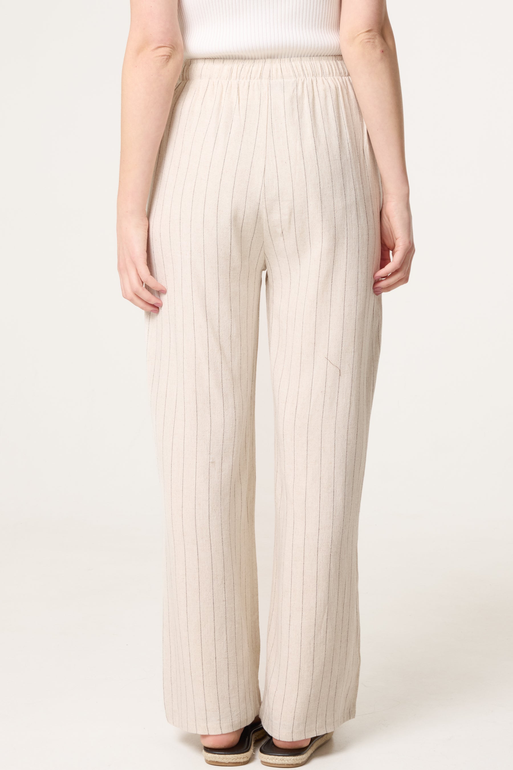 Pin Striped Elasticated Trousers